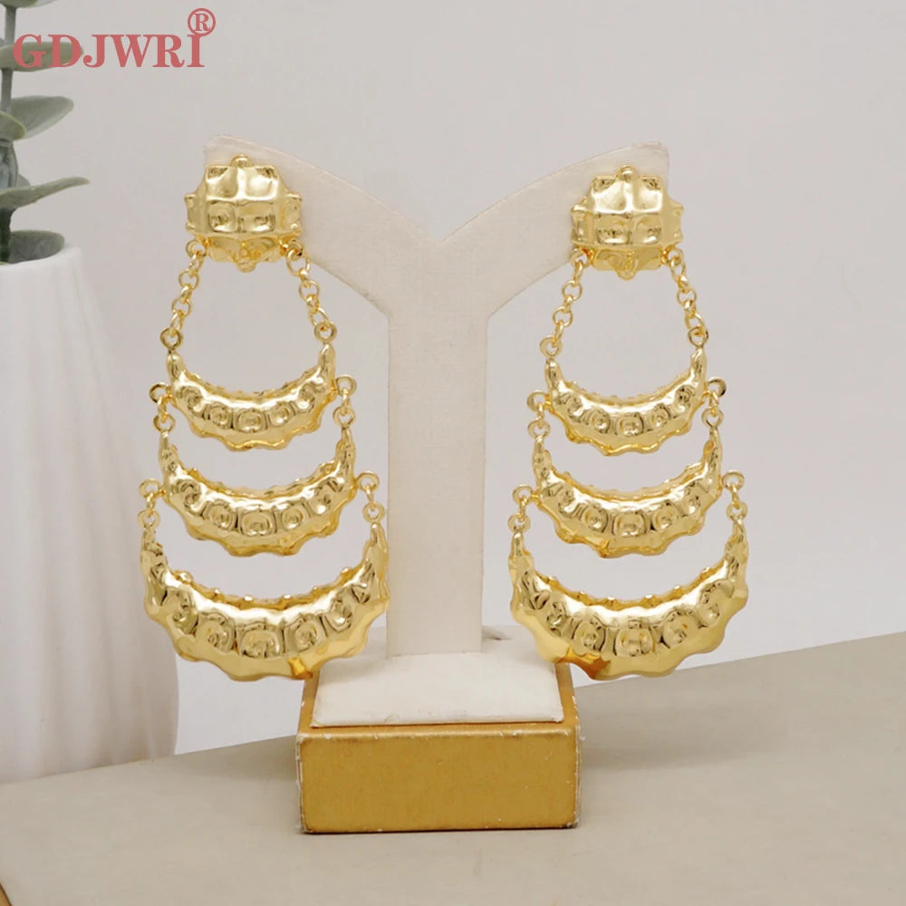 Vintage Copper Long Tassel Earrings for Women Party
