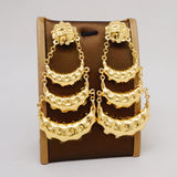 Vintage Copper Long Tassel Earrings for Women Party