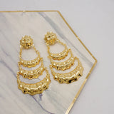 Vintage Copper Long Tassel Earrings for Women Party