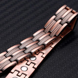 Copper Magnetic Bracelet Men Pain Relief Carpal Tunnel Migraines Tennis Elbow