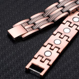 Copper Magnetic Bracelet Men Pain Relief Carpal Tunnel Migraines Tennis Elbow