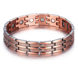 Copper Magnetic Bracelet Men Pain Relief Carpal Tunnel Migraines Tennis Elbow