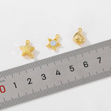Copper Magnetic Clasps Heart Star Magnet Buckle 2pcs