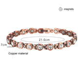 Copper Magnetic Crystal Bracelets Women Therapy Relief Arthritis Pain