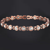 Copper Magnetic Crystal Bracelets Women Therapy Relief Arthritis Pain