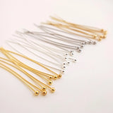 Copper Ball Head Pins 100pcs DIY Jewellery Making Component