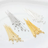 Copper Ball Head Pins 100pcs DIY Jewellery Making Component