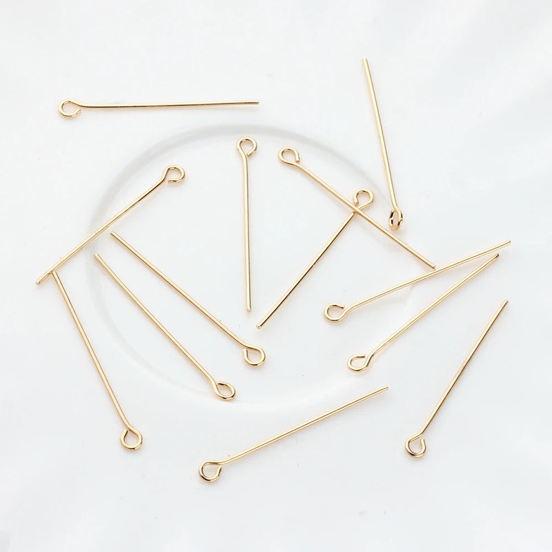 Copper Metal Needle Eye Pin Ball Head Pin 50pcs/lot DIY Jewellery Making