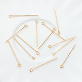 Copper Metal Needle Eye Pin Ball Head Pin 50pcs/lot DIY Jewellery Making