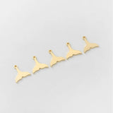 Copper Fish Tail Charms Pendants 10PCS