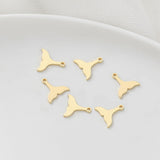 Copper Fish Tail Charms Pendants 10PCS