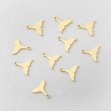 Copper Fish Tail Charms Pendants 10PCS