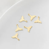Copper Fish Tail Charms Pendants 10PCS