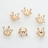 Copper Plated Flowers Beads Caps Findings Bulk End Spacer Charms Bead Cap
