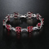 Copper Micro Inlaid Rhombus Zircon Bracelet for Women
