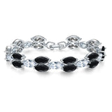 Copper Micro Inlaid Rhombus Zircon Bracelet for Women