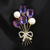 Copper Micro Inlaid Zircon Clothing Jewelry Accessories Brooch Buckle Pin