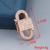 Copper Micro Pave Zirconia Lock Clasps Hook Bracelet/Necklace