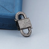 Copper Micro Pave Zirconia Lock Clasps Hook Bracelet/Necklace