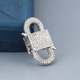 Copper Micro Pave Zirconia Lock Clasps Hook Bracelet/Necklace