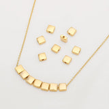 Copper Mini Square Beads for Bracelet&Necklace Making 10pcs/lot