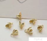 Copper Parts Flower Cap Base Support DIY Pearl Pendant Material