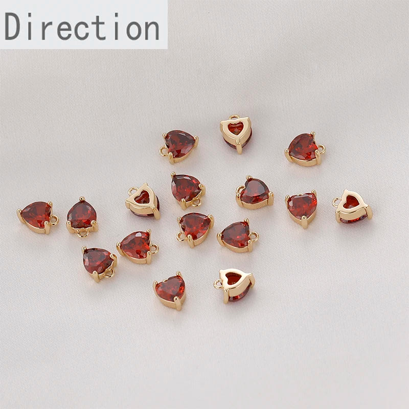 Copper Plated 1 Real Small Love Zircon Pendant