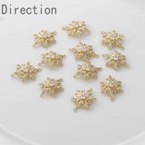 Copper Plated Double Hanging Zircon Snowflake Pendant