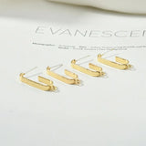 Copper Plated 14K Geometric Ear Stud DIY Material 2pcs