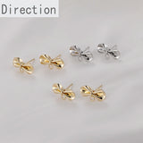 Copper Plated Bow Tie Earrings DIY Jewelry Accessories