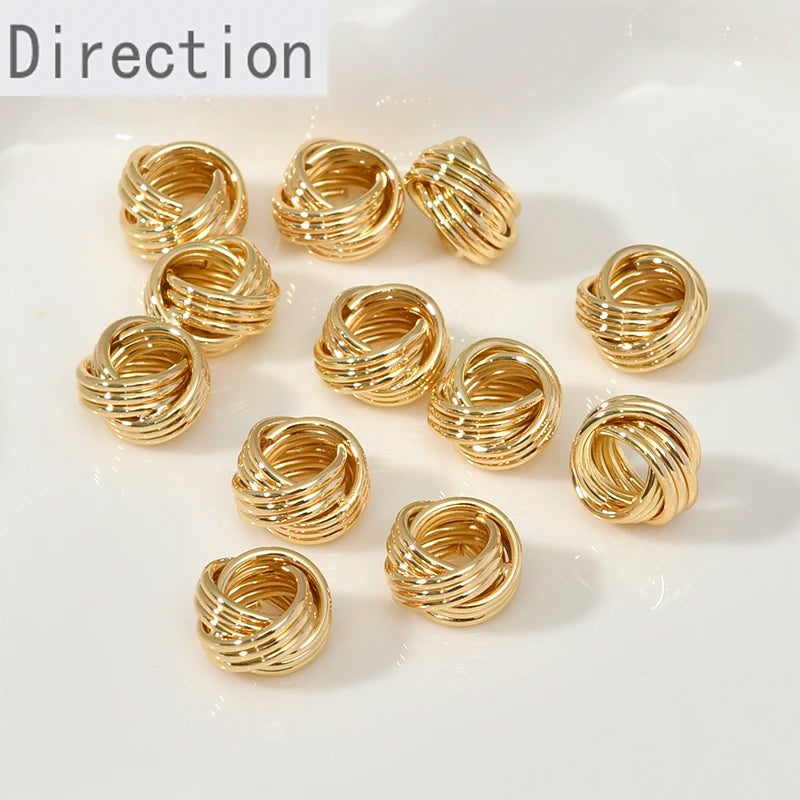 Copper Plated 14k Twist Circle Pendant Spacer Accessories Diy Jewelry