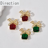 Copper Plated 14k Real Preservation Christmas Series Bow Pendant