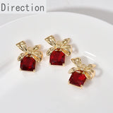 Copper Plated 14k Real Preservation Christmas Series Bow Pendant