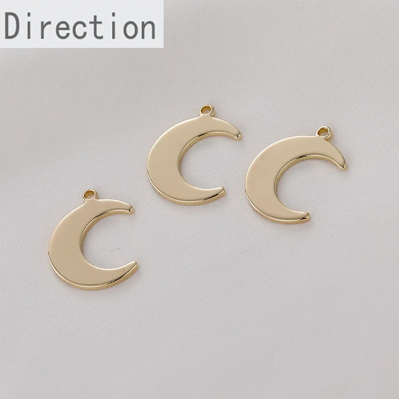 Copper Plated 14k Moon Pendant Jewelry Material
