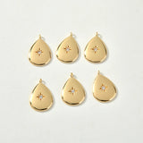 Copper Plated Moon Zircon Pendant Earrings Necklace Material