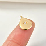 Copper Plated Moon Zircon Pendant Earrings Necklace Material