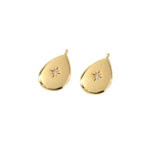Copper Plated Moon Zircon Pendant Earrings Necklace Material