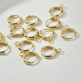 18K Copper Plated Round Clip-on Earrings DIY Ear Ornament