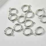 18K Copper Plated Round Clip-on Earrings DIY Ear Ornament