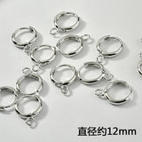 18K Copper Plated Round Clip-on Earrings DIY Ear Ornament