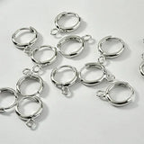 18K Copper Plated Round Clip-on Earrings DIY Ear Ornament