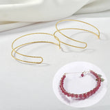 18K Double-Layer Flower Bracelet DIY Hand Winding Stone Pearl Bracelet