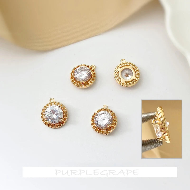 Copper Plated 18K Chain Zircon Pendant