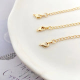 18K Real Necklace Extension Chain Adjustable Copper Plated DIY Accessory