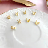 18K Real Copper Plated Mini Stereo Butterfly Earrings Necklace Set