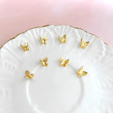 18K Real Copper Plated Mini Stereo Butterfly Earrings Necklace Set