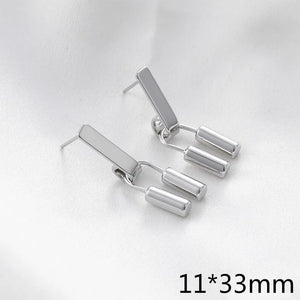 Copper Plated U-shaped Silver Pin Earrings DIY Material 2pcs