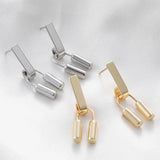 Copper Plated U-shaped Silver Pin Earrings DIY Material 2pcs