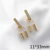 Copper Plated U-shaped Silver Pin Earrings DIY Material 2pcs
