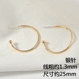 Copper Plated 18k 925 Silver Earring DIY Jewelry Accessories 4pcs